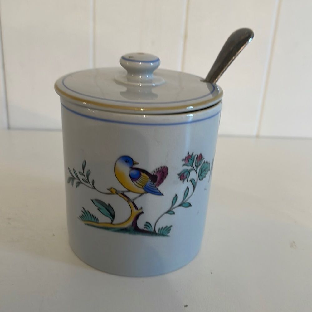 Spode Jam Jar with Spoon